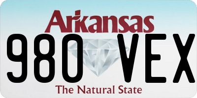 AR license plate 980VEX