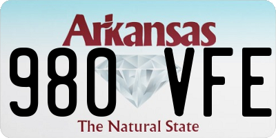 AR license plate 980VFE