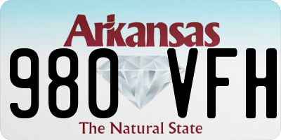AR license plate 980VFH