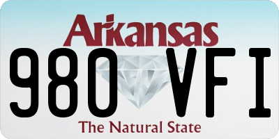 AR license plate 980VFI