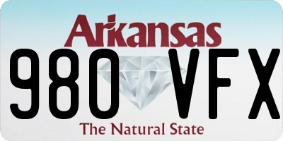 AR license plate 980VFX