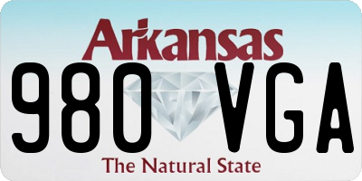 AR license plate 980VGA