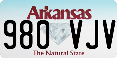 AR license plate 980VJV