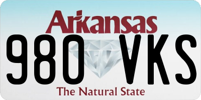 AR license plate 980VKS