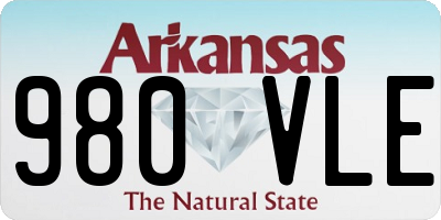 AR license plate 980VLE