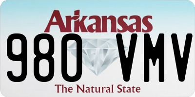 AR license plate 980VMV