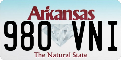 AR license plate 980VNI