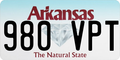 AR license plate 980VPT