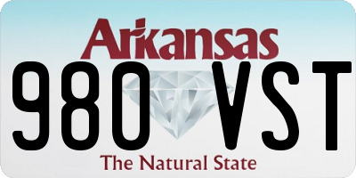 AR license plate 980VST