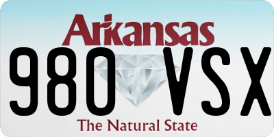 AR license plate 980VSX