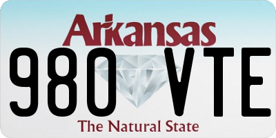 AR license plate 980VTE