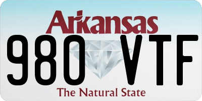 AR license plate 980VTF