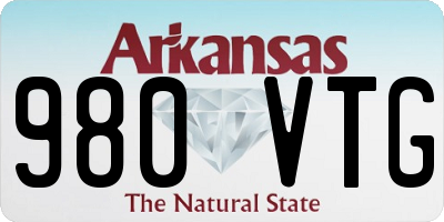 AR license plate 980VTG