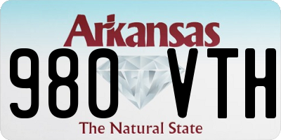 AR license plate 980VTH