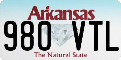 AR license plate 980VTL
