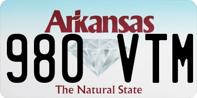 AR license plate 980VTM