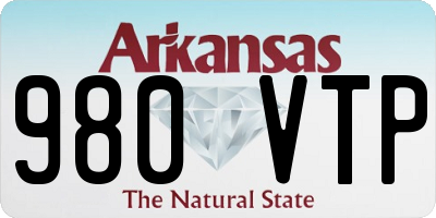 AR license plate 980VTP