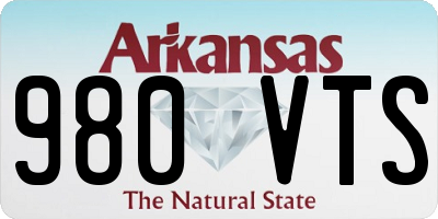 AR license plate 980VTS