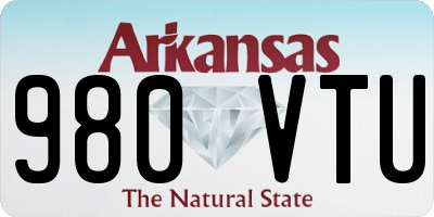AR license plate 980VTU