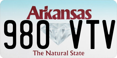 AR license plate 980VTV