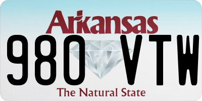 AR license plate 980VTW