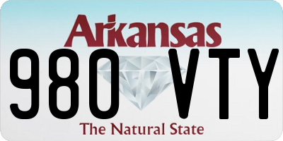 AR license plate 980VTY