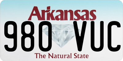 AR license plate 980VUC