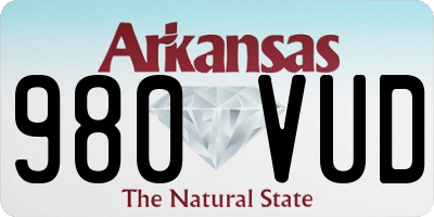 AR license plate 980VUD