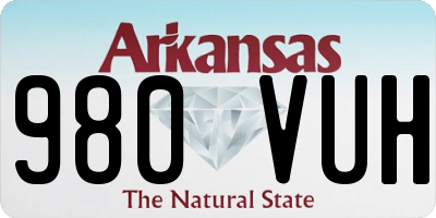 AR license plate 980VUH