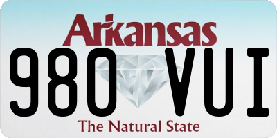 AR license plate 980VUI