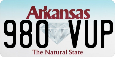 AR license plate 980VUP