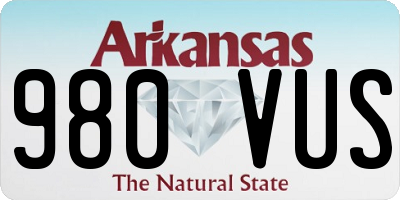 AR license plate 980VUS