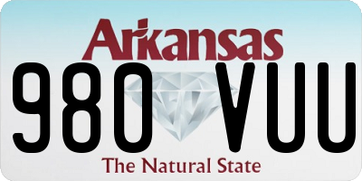 AR license plate 980VUU
