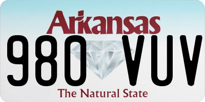 AR license plate 980VUV