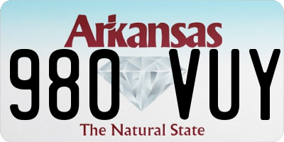 AR license plate 980VUY