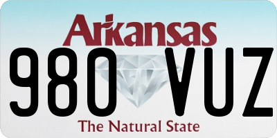 AR license plate 980VUZ