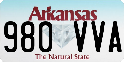 AR license plate 980VVA