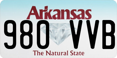 AR license plate 980VVB