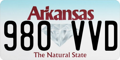 AR license plate 980VVD