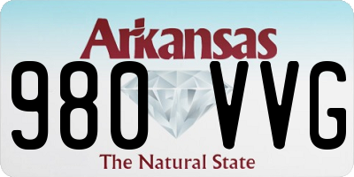AR license plate 980VVG