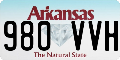 AR license plate 980VVH