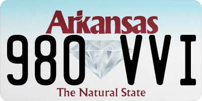 AR license plate 980VVI