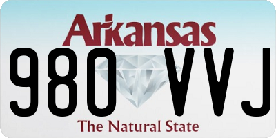 AR license plate 980VVJ