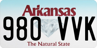AR license plate 980VVK