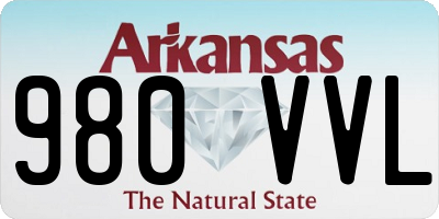 AR license plate 980VVL