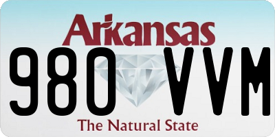 AR license plate 980VVM