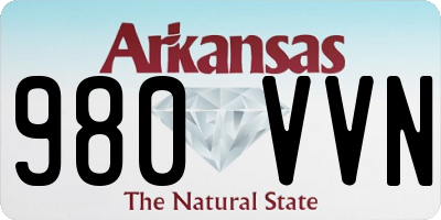 AR license plate 980VVN