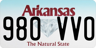AR license plate 980VVO