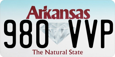 AR license plate 980VVP