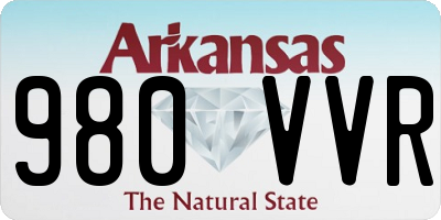 AR license plate 980VVR
